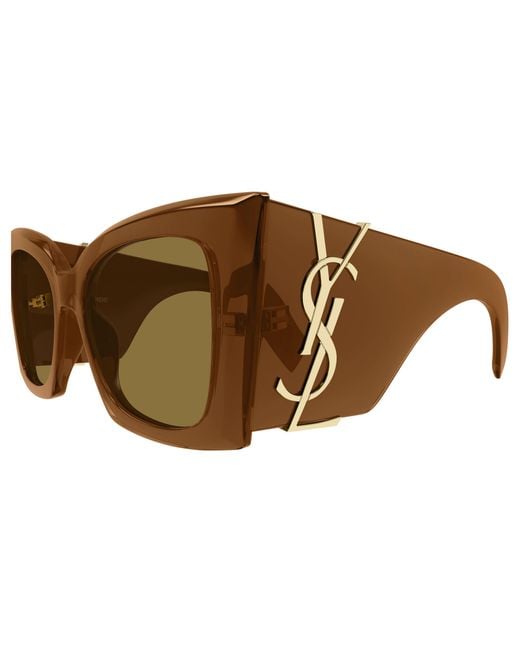Saint Laurent Black Sl M119/F Blaze Crystal 001 Sunglasses Bio-Injected Cat Eye