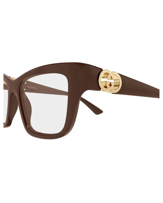 Gucci Black Gg2124O 004 Optical Frames Injected Transparent Cat Eye