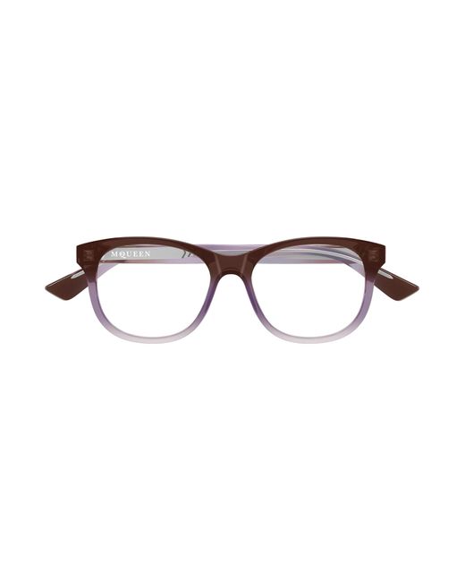 McQueen Black Am0568O 012 Optical Frames Acetate Transparent Cat Eye