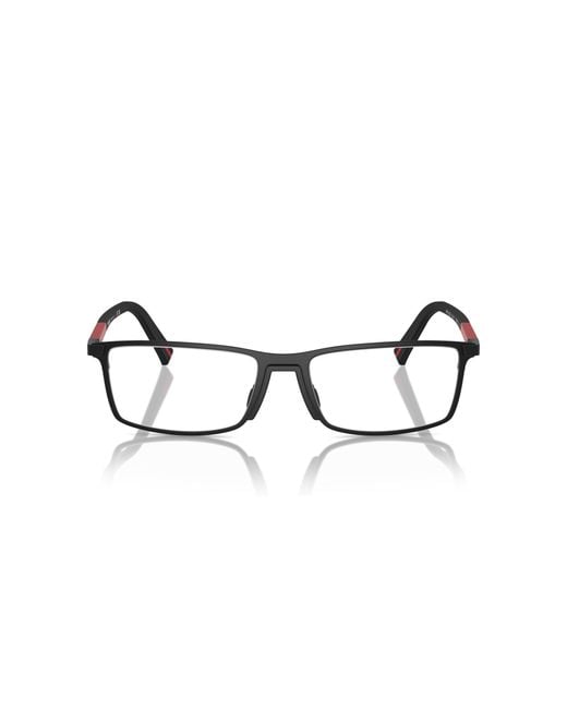 Prada Linea Rossa Black Ps 53Qv 1Bo1O1 Optical Frames Metal Transparent Squared Normal for men