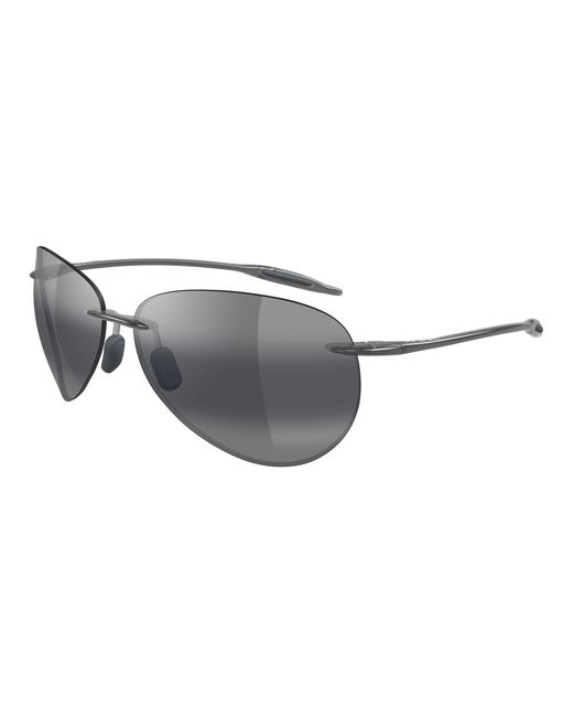 Maui Jim Black Mj0421S 005 Sunglasses Injected Pilot