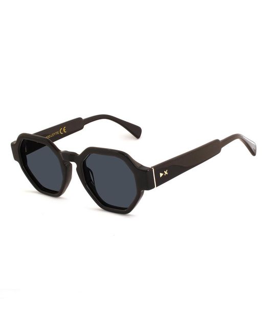 Xlab Black Leyte Sunglasses Acetate G15 Geometric Polarized