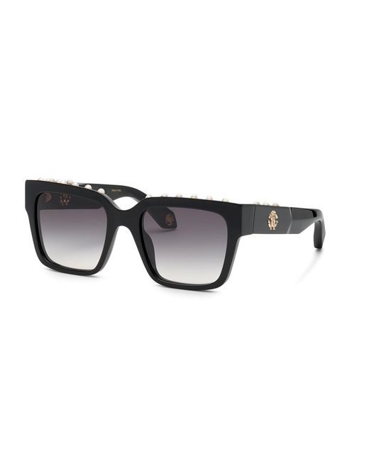 Roberto Cavalli Black Src040S 700Y Sunglasses Acetate Smoke Squared Normal Shaded