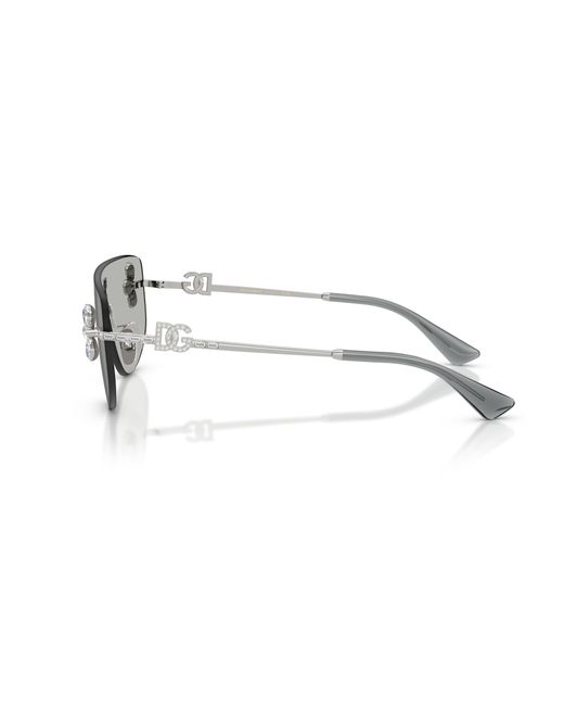 Dolce & Gabbana Black Dg2333B 05/8V Sunglasses Metal Squared Mirror