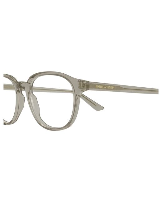 Bottega Veneta Black Bv1312O 012 Optical Frames Acetate Transparent Round for men