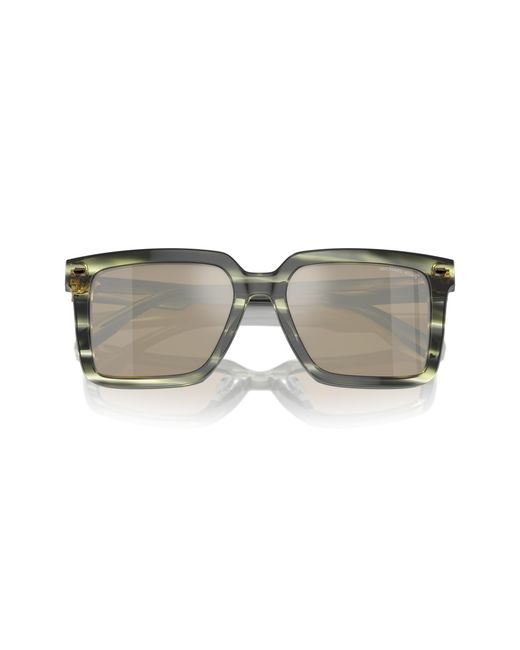 Michael Kors Black Mk2217U Abruzzo 39787I Sunglasses Acetate Squared Normal Mirror for men