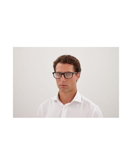 Montblanc Black Mb0457O 004 Optical Frames Acetate Transparent Squared for men