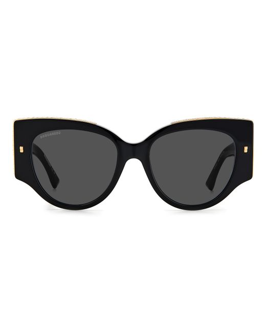 DSquared² Black D2 0032/S 2M2/Ir Sunglasses Acetate Cat Eye