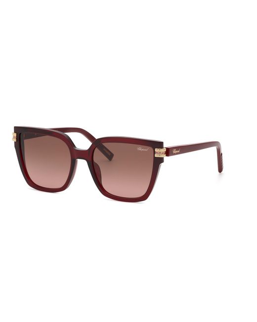 Chopard Black Sch432S 848 Sunglasses Acetate Squared Anti-Glare Nuanced