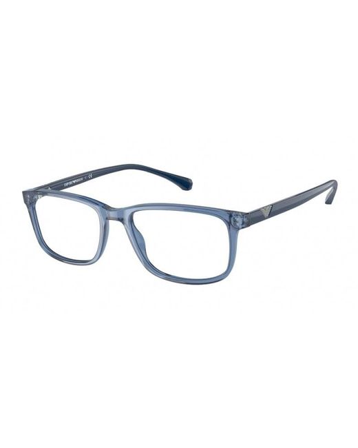 Emporio Armani Black Ea3098 5842 Optical Frames Acetate Squared for men