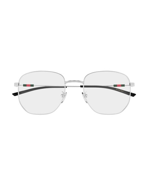 Gucci Black Gg2140Ok 002 Optical Frames Metal Transparent Round