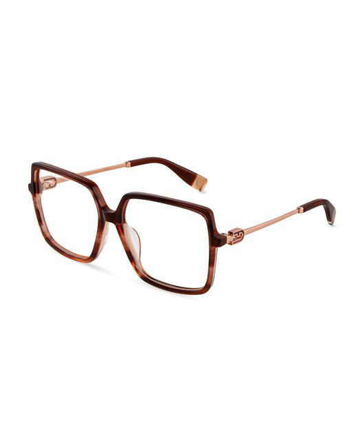 Furla Black Vfu872 0Gg7 Optical Frames Acetate Squared