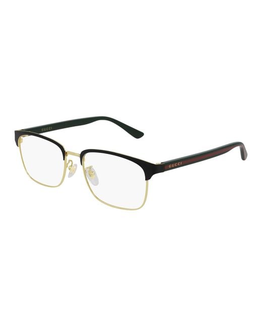 Gucci Black Gg0934Oa 001 Optical Frames Metal Squared for men