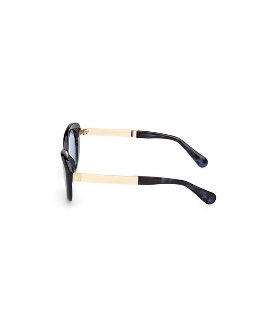 MAX&Co. Black Mo0133 55V Sunglasses Injected Round Normal