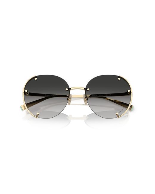 Tiffany & Co Black Tf3110Kb 62203C Sunglasses Metal Round Normal Shaded