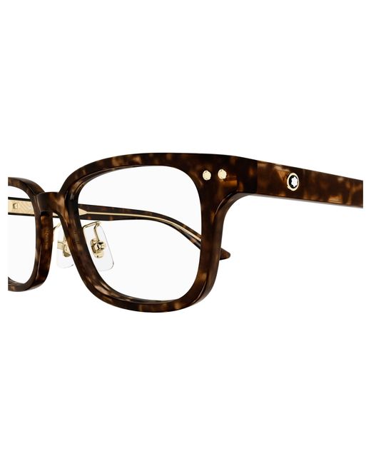 Montblanc Black Mb0379Oj 002 Optical Frames Acetate Transparent Squared for men