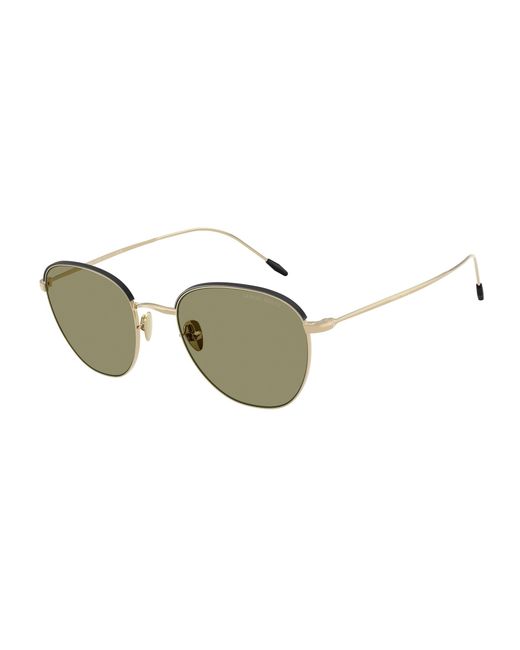 Giorgio Armani Black Ar6048 30132A Sunglasses Steel Squared Normal for men