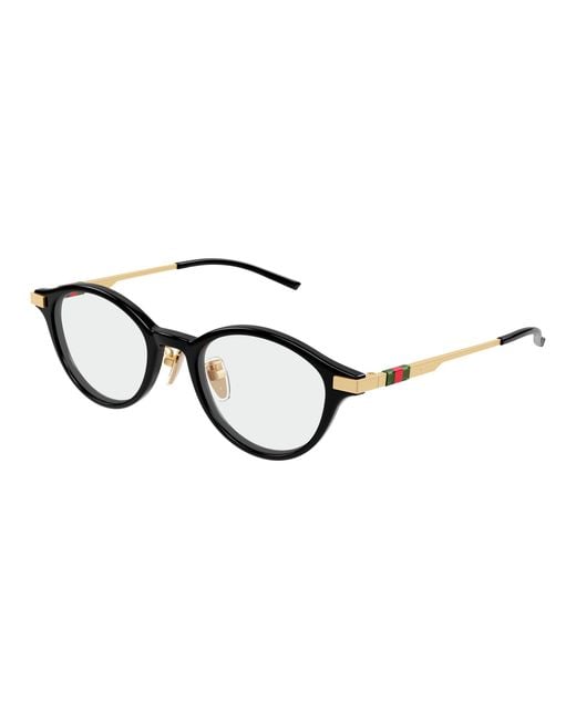 Gucci Black Gg2000Oj 001 Optical Frames Acetate Transparent Round
