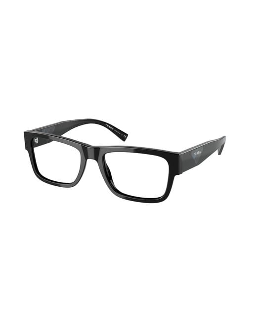 Prada Black Pr 15Yv 1Ab1O1 Optical Frames Acetate Squared for men