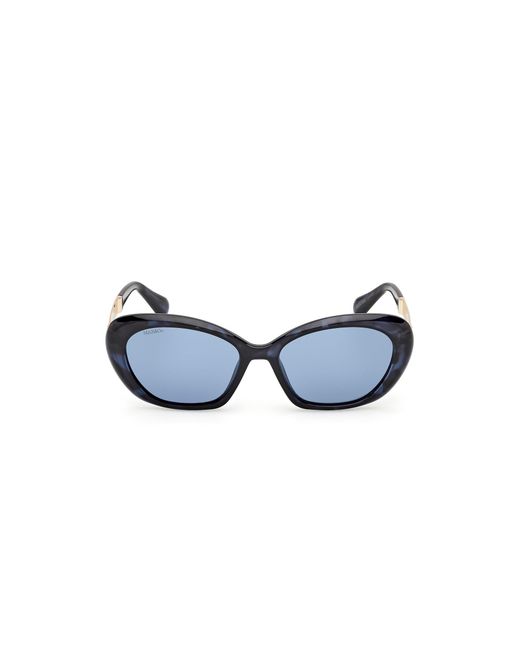 MAX&Co. Black Mo0133 55V Sunglasses Injected Round Normal