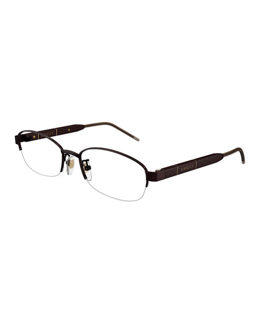 Gucci Black Gg1742Oj 002 Optical Frames Titanium Transparent Round