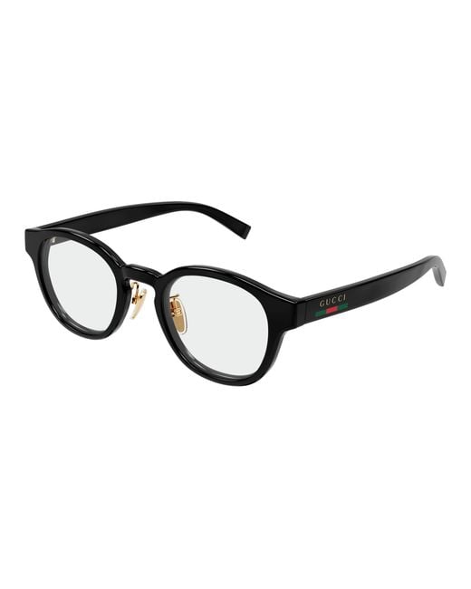 Gucci Black Gg1988Ok 003 Optical Frames Injected Transparent Round for men