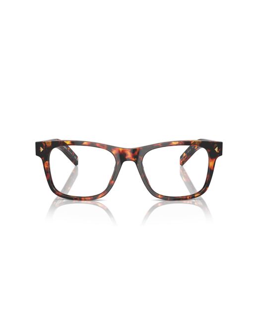 Prada Black Pr A13V 14O1O1 Optical Frames Acetate Transparent Pillow Normal for men