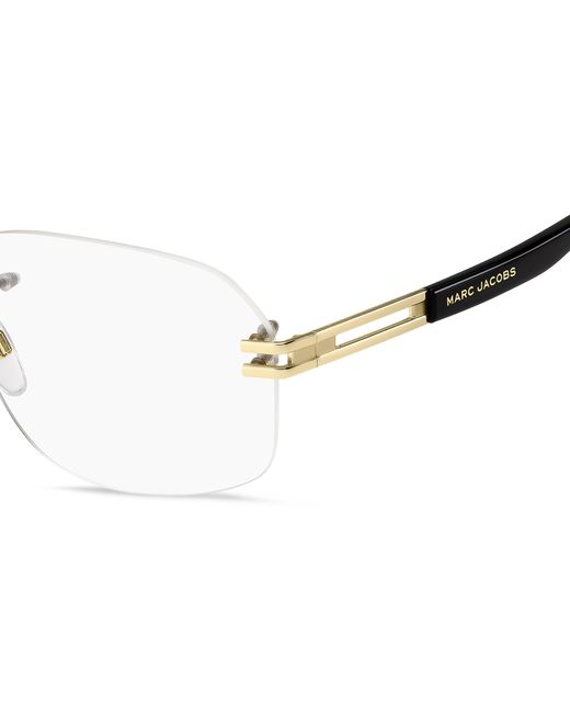 Marc Jacobs Black Marc 750 Rhl Optical Frames Metal Squared for men