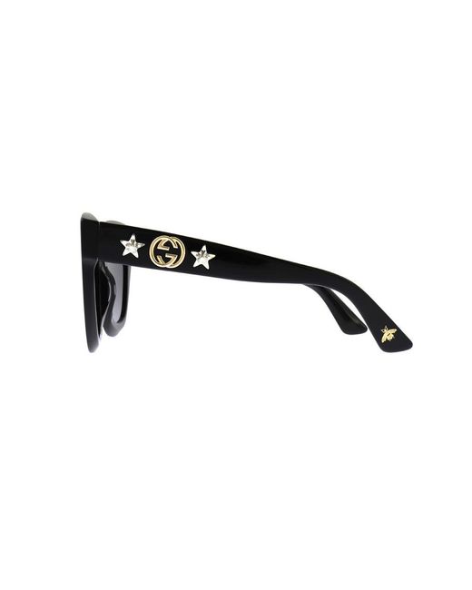 Gucci Black Gg0208S 001 Sunglasses Plastic Squared Normal