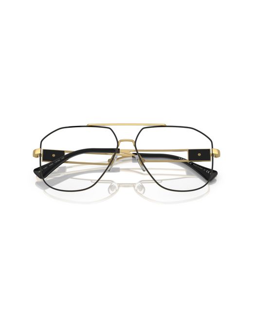 Versace Black Ve1287 1443 Optical Frames Steel Pilot Normal for men