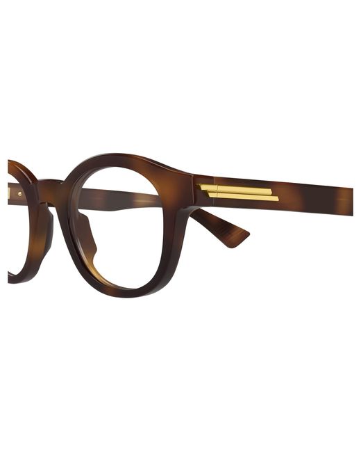Bottega Veneta Black Bv1413O 005 Optical Frames Acetate Transparent Round for men