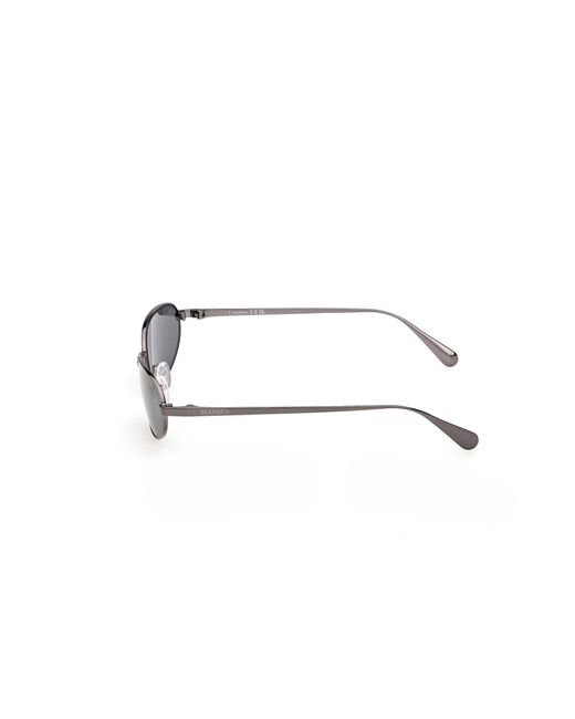 MAX&Co. Black Mo0160 08A Sunglasses Metal Smoke Round Normal