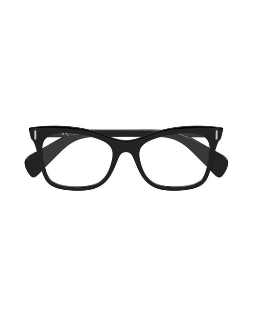 McQueen Black Am0552O 001 Optical Frames Acetate Transparent Cat Eye