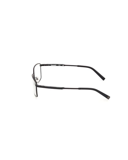 Timberland Black Tb50005 002 Optical Frames Metal Squared Normal for men