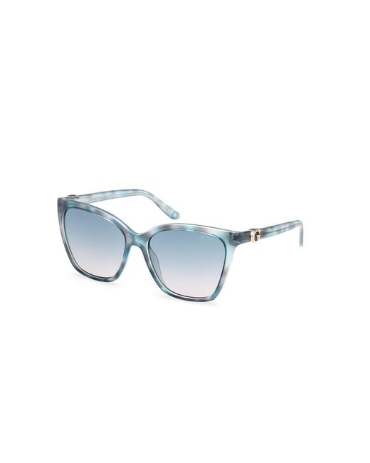 Guess Black Gu00191 86W Sunglasses Injected Squared Normal