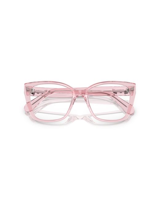 Swarovski Black Sk2008 3001 Optical Frames Acetate Transparent Geometric Normal