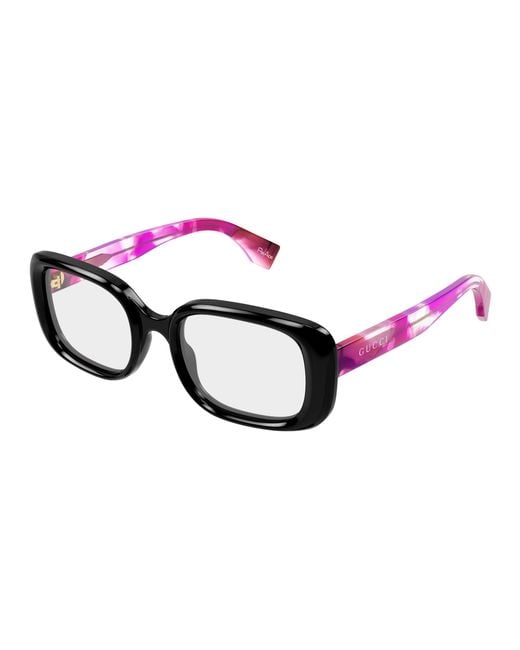 Gucci Black Gg1908O 002 Optical Frames Acetate Transparent Squared