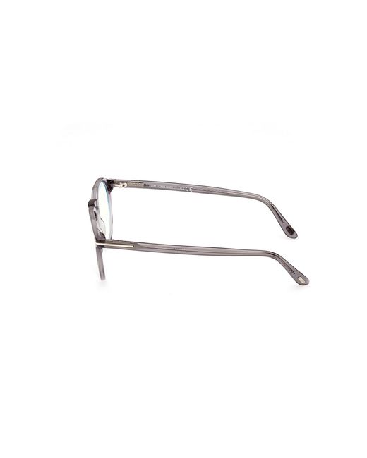 Tom Ford Black Ft5833-B 020 Optical Frames Acetate Round Normal for men