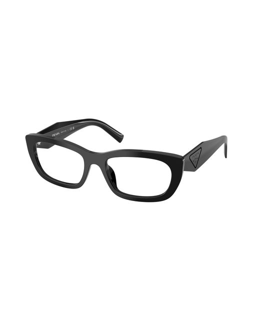 Prada Black Pr D09V 16K1O1 Optical Frames Acetate Transparent Geometric Normal