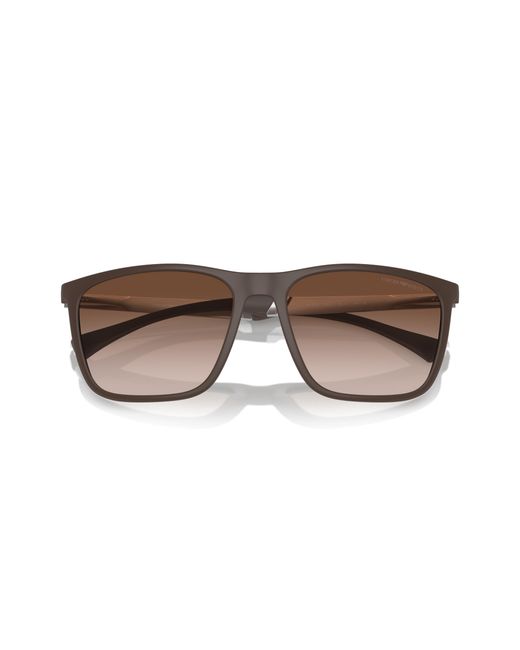 Emporio Armani Black Ea4150 534213 Sunglasses Injected Squared Normal Shaded for men