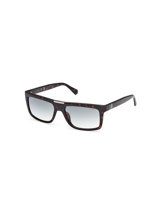 Guess Black Gu00274 52P Sunglasses Injected Squared Normal for men