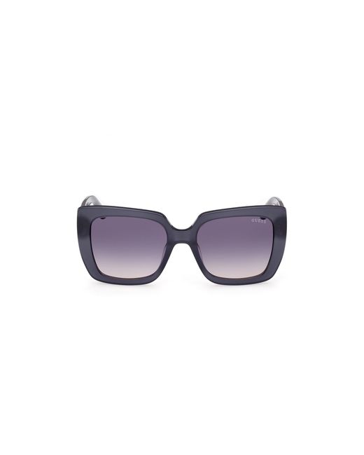 Guess Black Gu7889 20B Sunglasses Acetate Smoke Squared Normal Shaded
