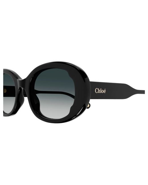 Chloé Black Ch0197Sa 001 Sunglasses Acetate Round Shaded