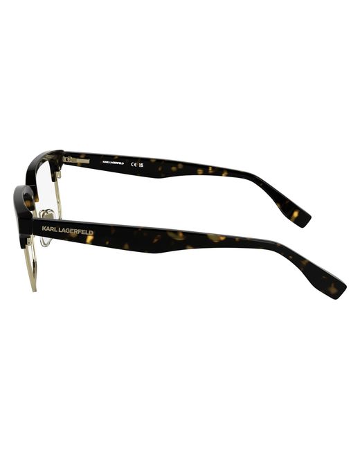 Karl Lagerfeld Black Kl6202 242 Optical Frames Metal Squared Normal for men