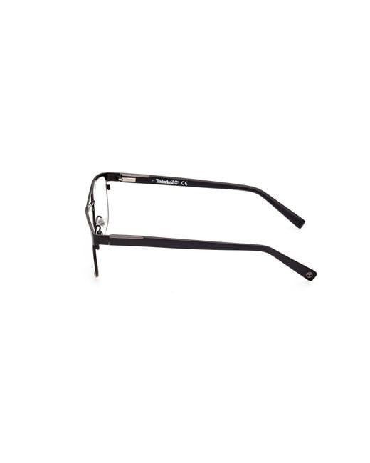Timberland Black Tb1760 002 Optical Frames Metal Squared Normal for men