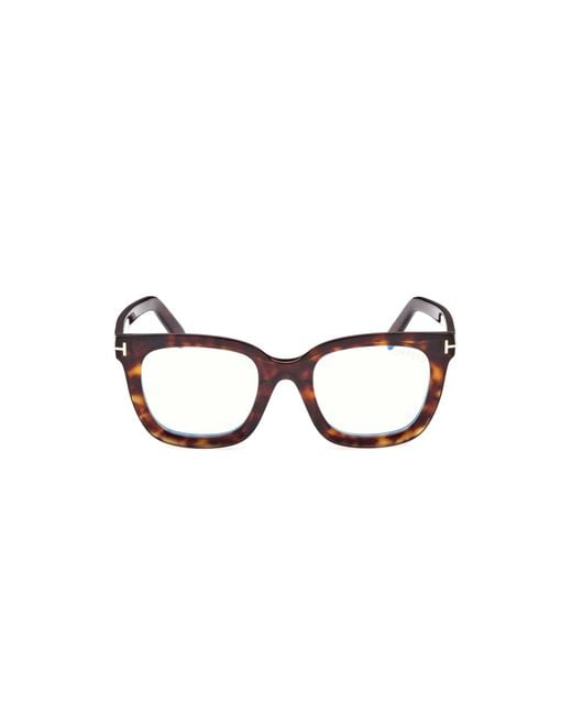 Tom Ford Black Ft5880-B 052 Optical Frames Acetate Squared Normal