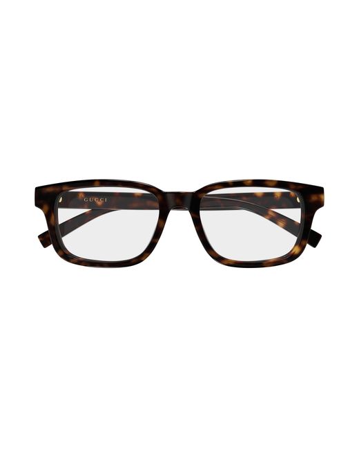 Gucci Black Gg2107Ol 002 Optical Frames Injected Transparent Squared for men