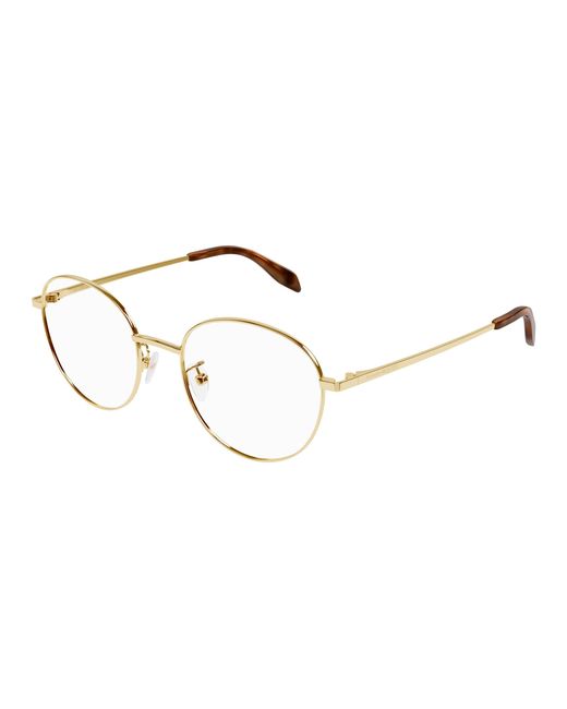 McQueen Black Am0414O 002 Optical Frames Metal Pantos