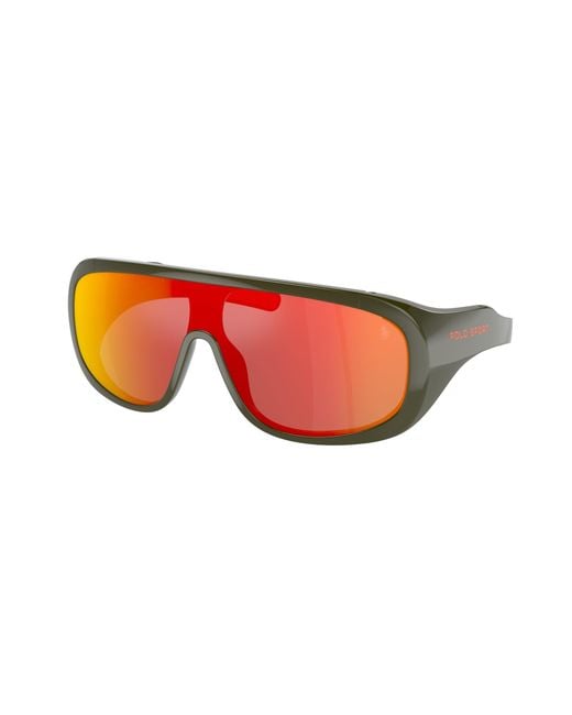 Polo Ralph Lauren Black Ph4215U 52166Q Sunglasses Injected Geometric Mirrored Mirror for men