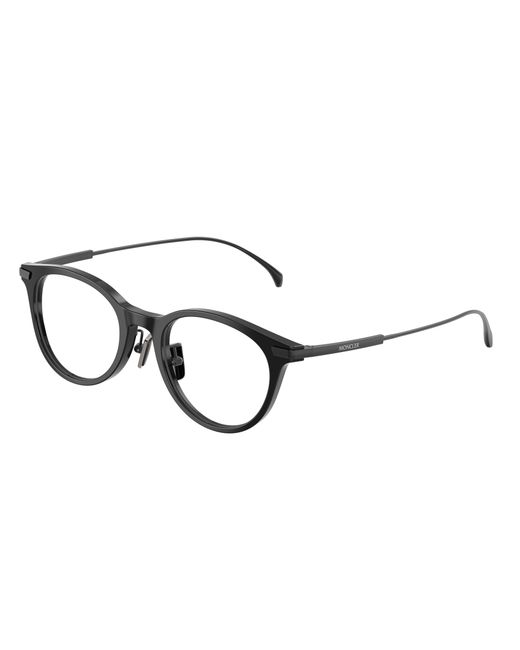 Moncler Black Me2022D 3002 Optical Frames Acetate Transparent Round Normal